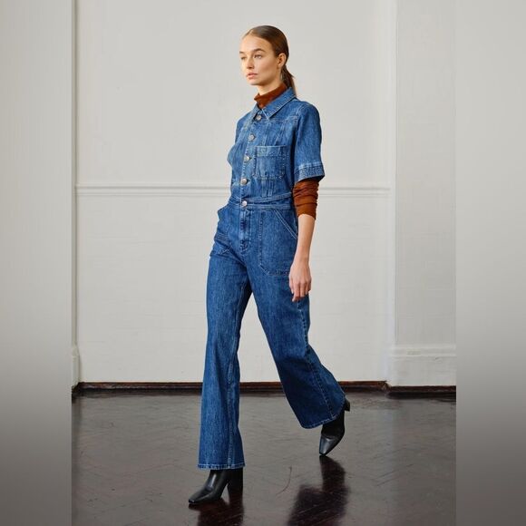 NEW Anthropologie Seventy + Mochi Elodie Denim Jumpsuit Size 2 - Picture 3 of 16